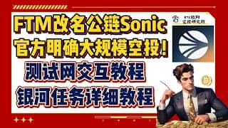 FTM 公链 Sonic 品牌焕新，重磅发布！丨官方宣布大规模空投计划！丨测试网交互教程详解丨Sonic 银河任务详细指南丨空投交互演示视频丨