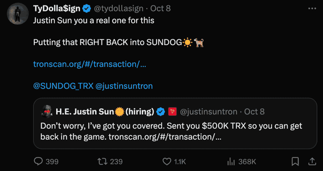 SunDog闪耀波场TRON生态,顶级交易所之旅即将启程?