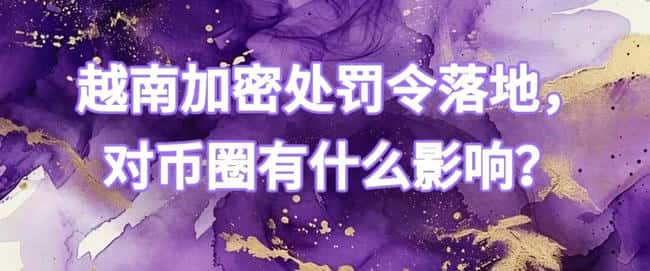 监管观察|越南加密处罚令落地，对币圈有什么影响？